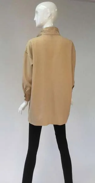 1990s Roberta di Camerino Tan Wool Tunic