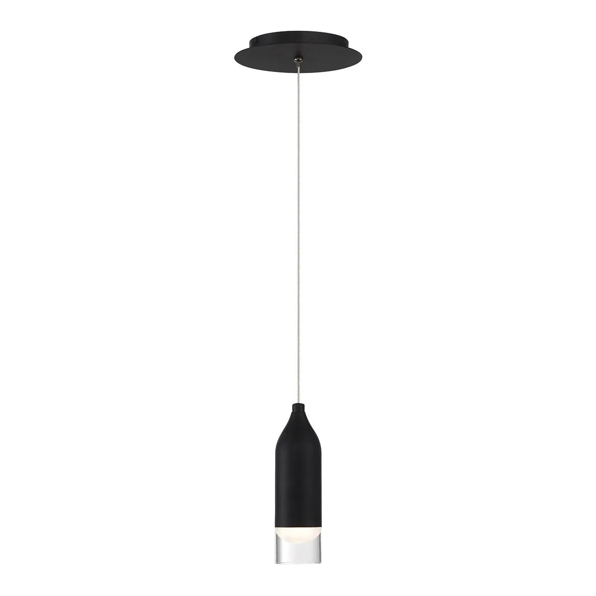 Action 2 in. LED Pendant Light Black Finish