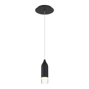 Action 2 in. LED Pendant Light Black Finish