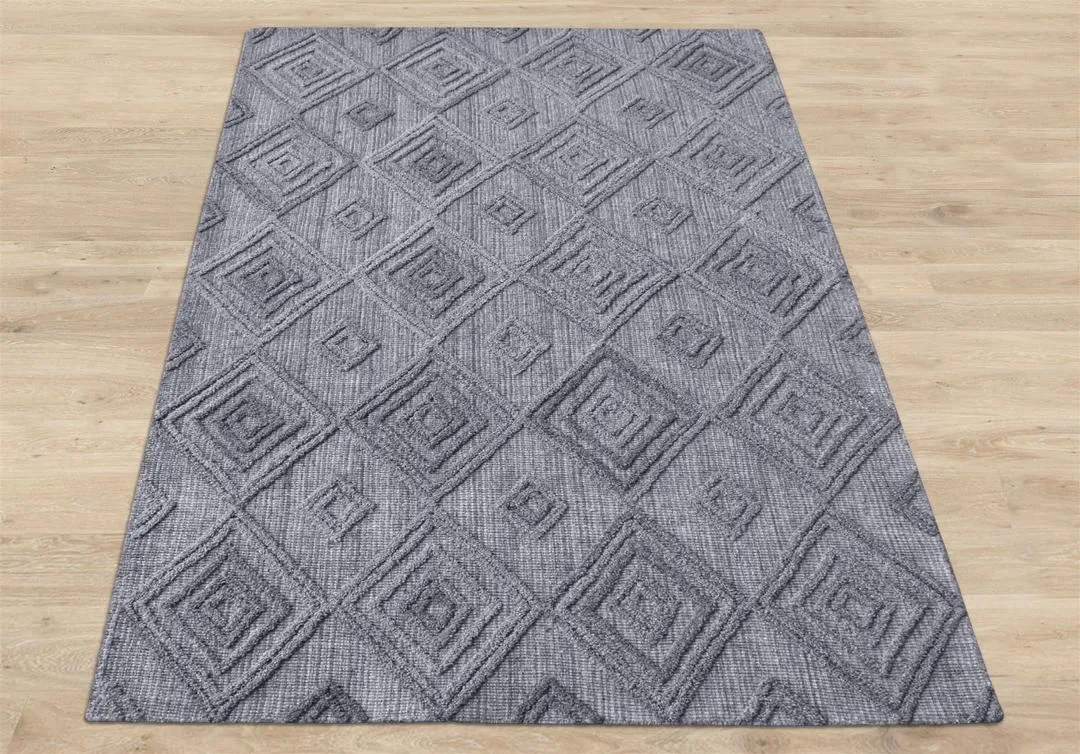 Admont Grey Wool Rug