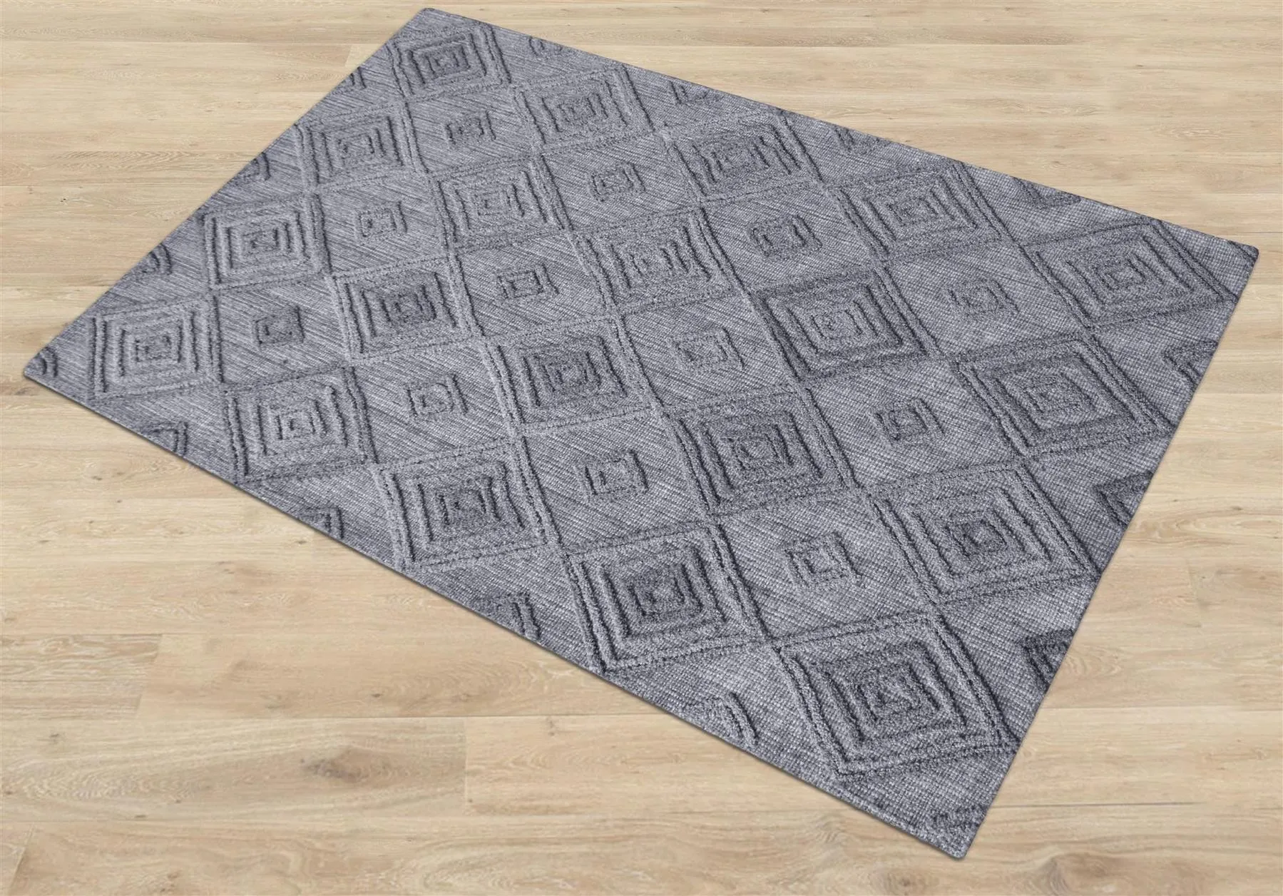 Admont Grey Wool Rug