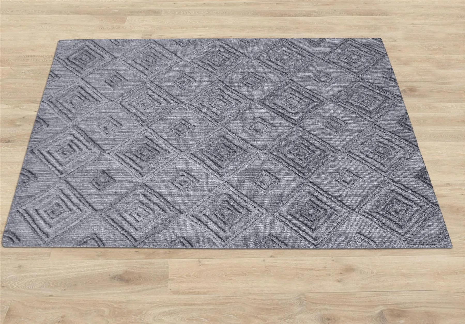 Admont Grey Wool Rug