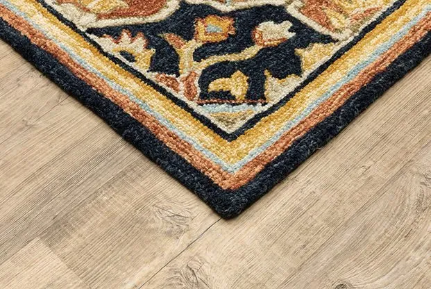 Alfresco 28408 Navy/Rust Rug