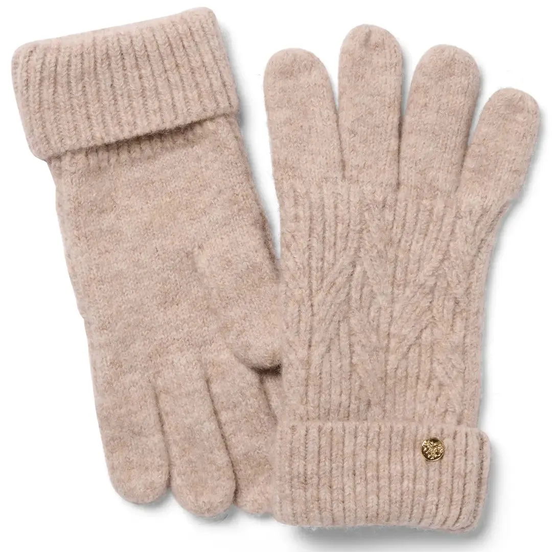 Alice Knitted Wool Gloves - Oatmeal by Failsworth