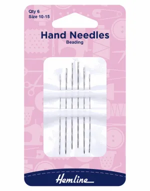 Beading Hand Sewing Needles, Sizes 10-15