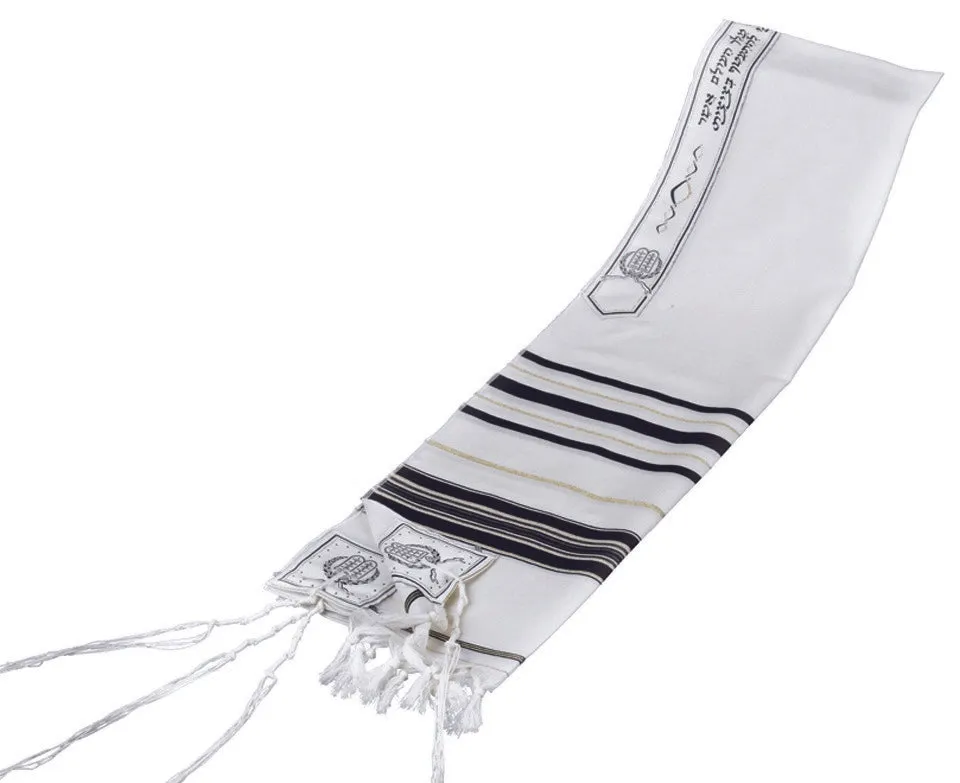 Black and Gold Stripes Classic Tallit