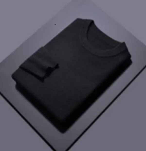 Black Crew Neck 10% Cashmere 90% Wool Plain Knit