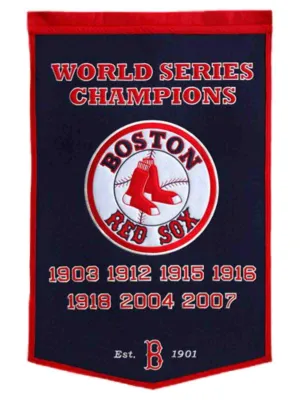 Boston Red Sox Winning Streak Genuine Wool Dynasty Banner (24"x36")