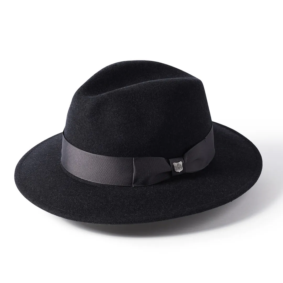 Boston Wool Felt Fedora Hat - Grey by Failsworth