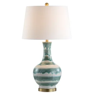 Branch 30.5" Striped Ceramic/Metal LED Table Lamp