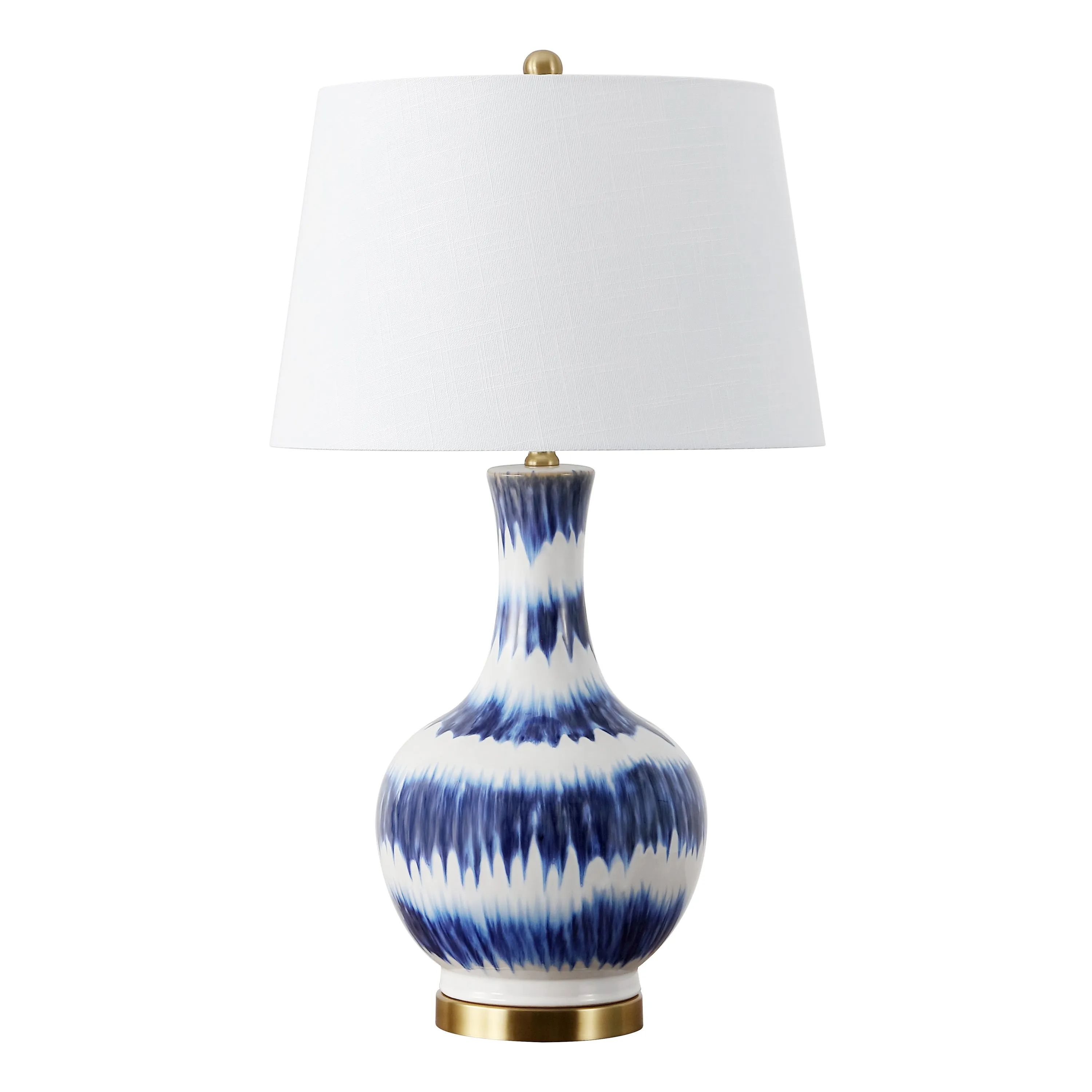 Branch 30.5" Striped Ceramic/Metal LED Table Lamp