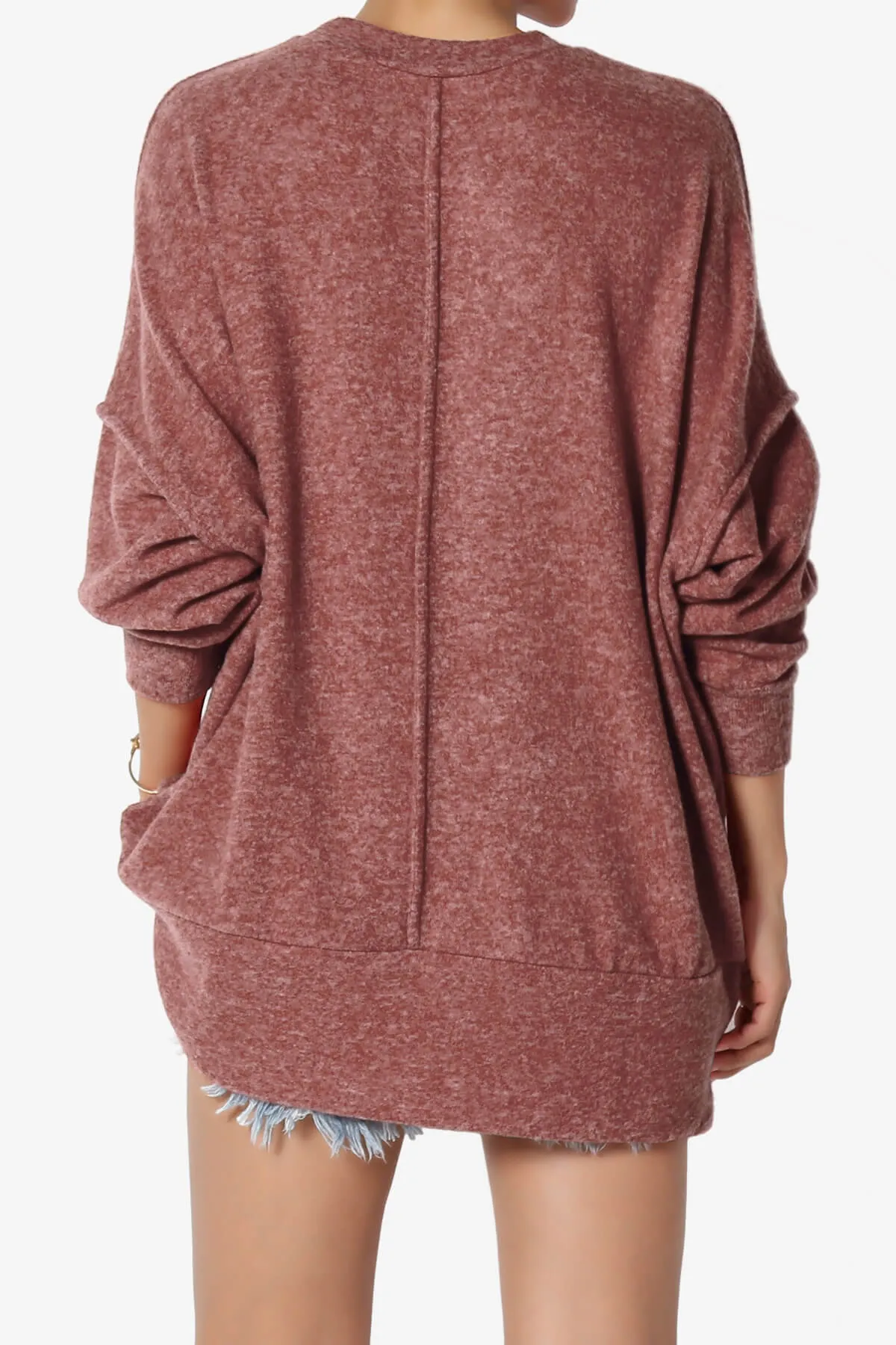 Breccan Blushed Knit Oversized Sweater PLUS