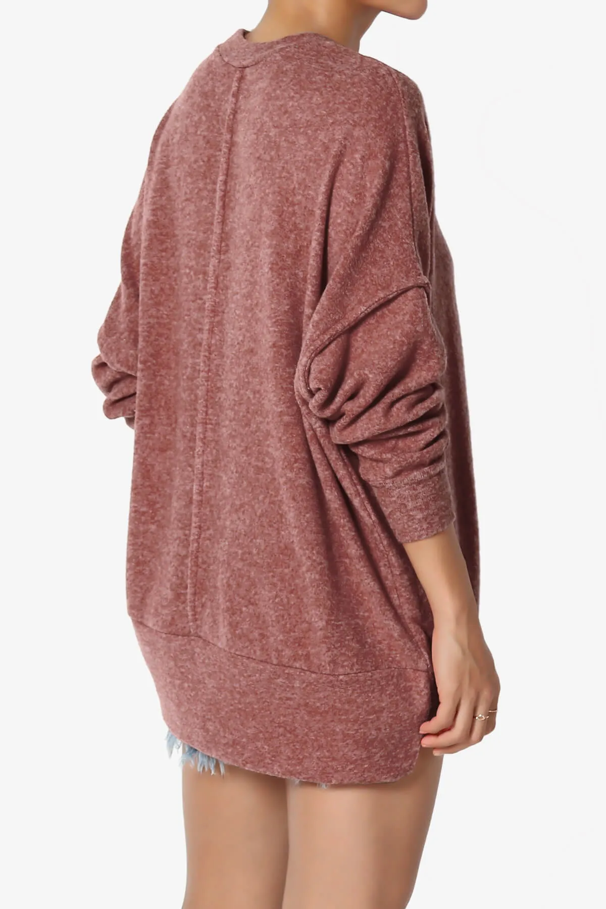 Breccan Blushed Knit Oversized Sweater PLUS