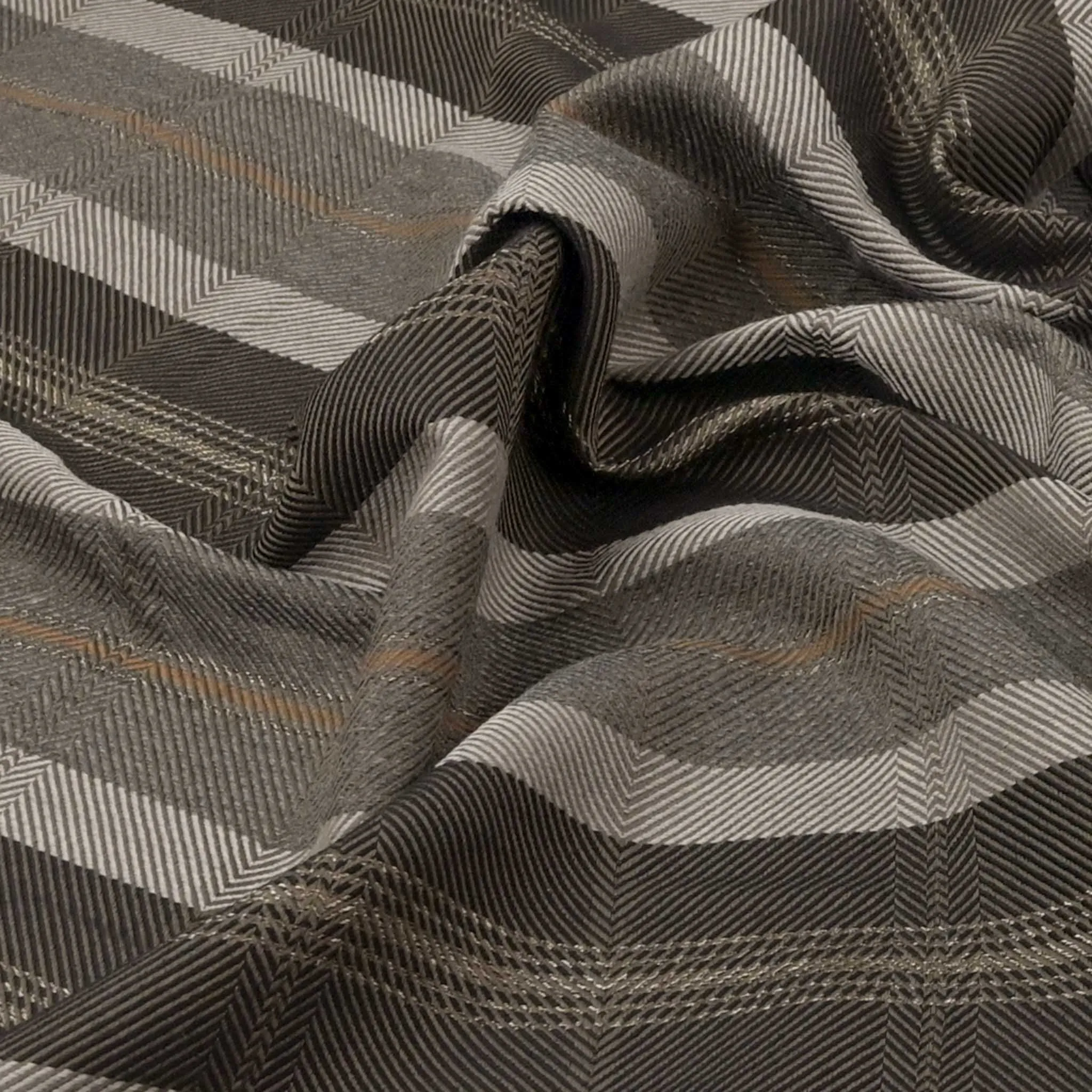 Brown Twill Stripes Fabric 97406