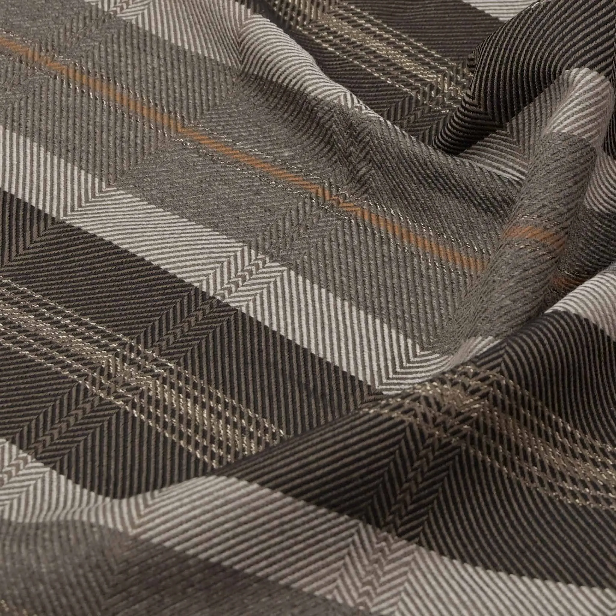 Brown Twill Stripes Fabric 97406