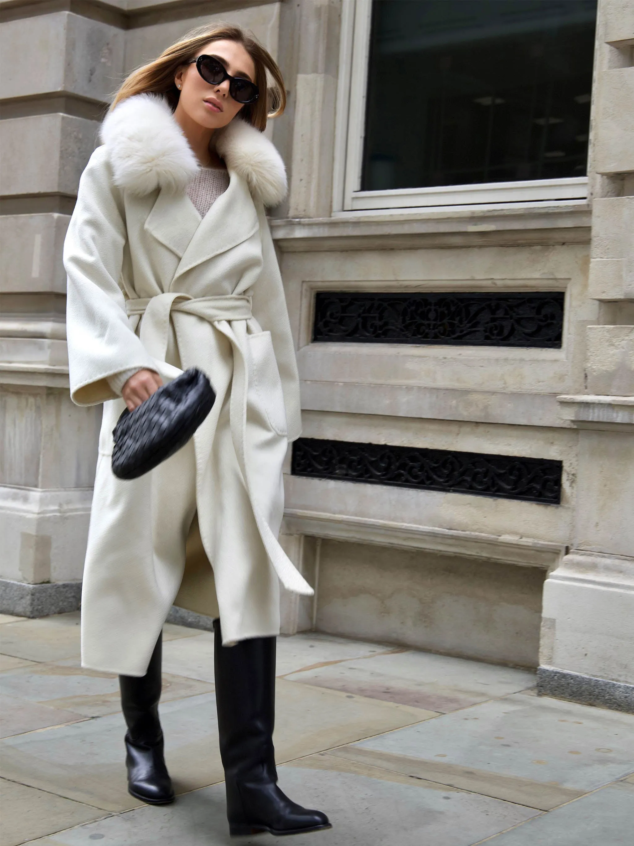 Camila Coat Ivory White