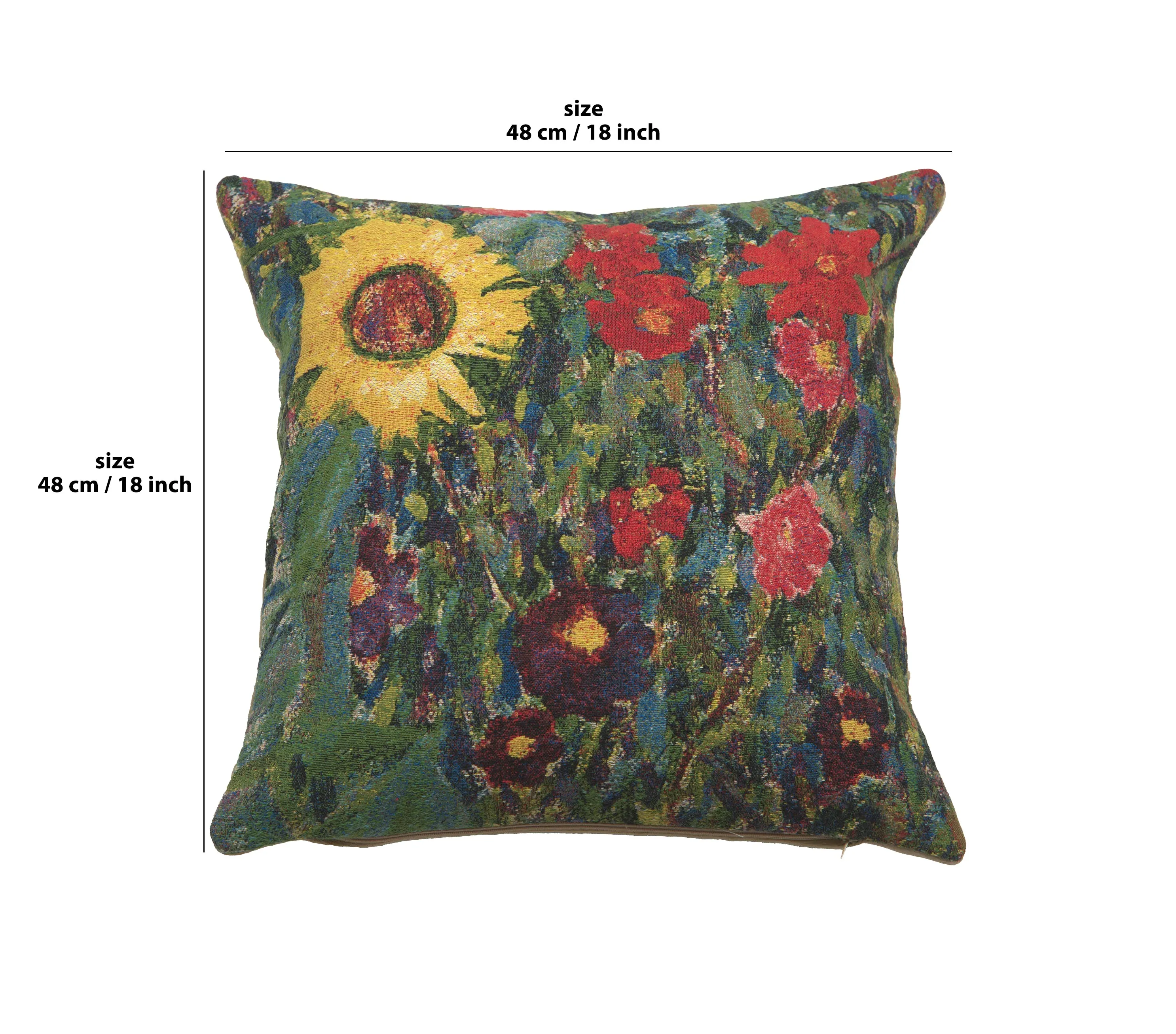 Country Garden B by Klimt European Cushion Cover by Gustav Klimt