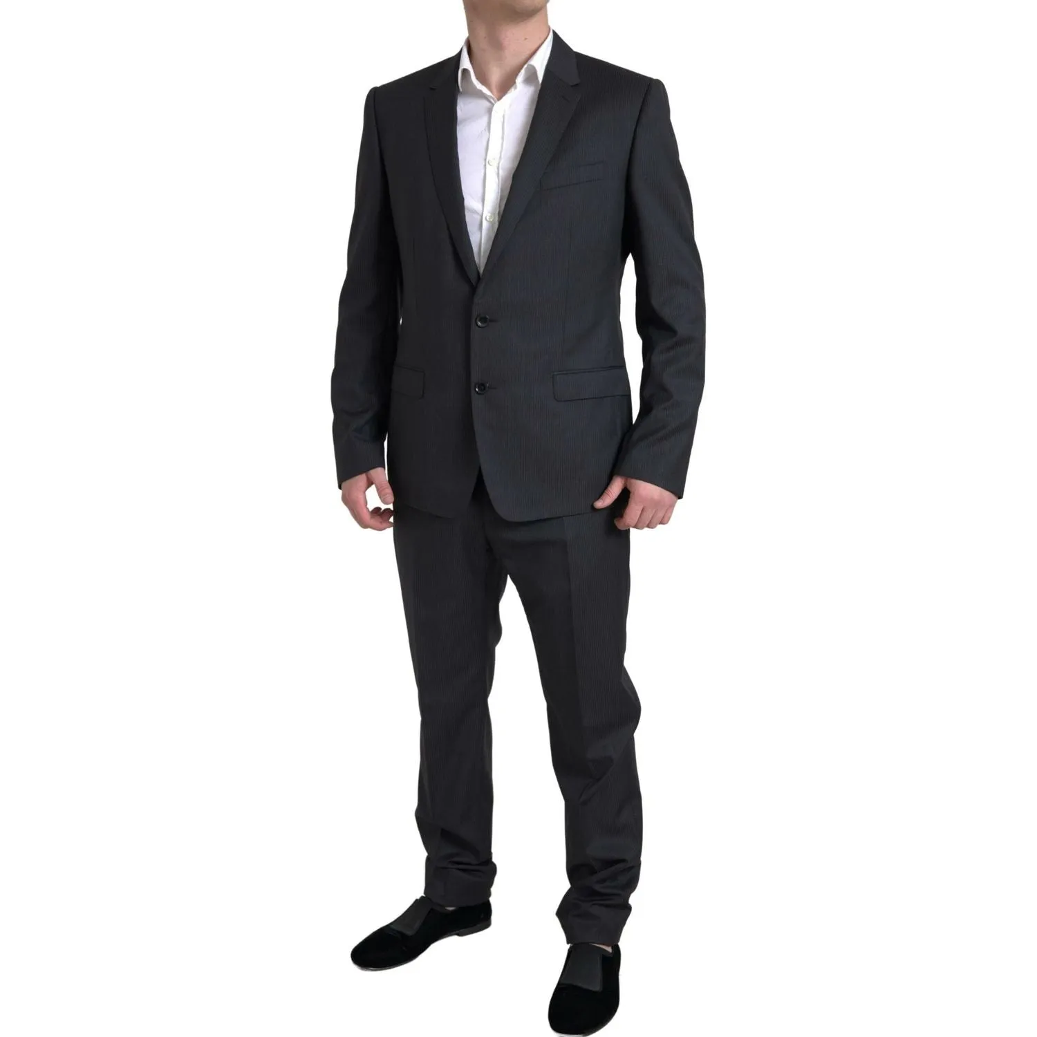 Dolce & Gabbana Elegant Black Two-Piece Slim Fit Suit