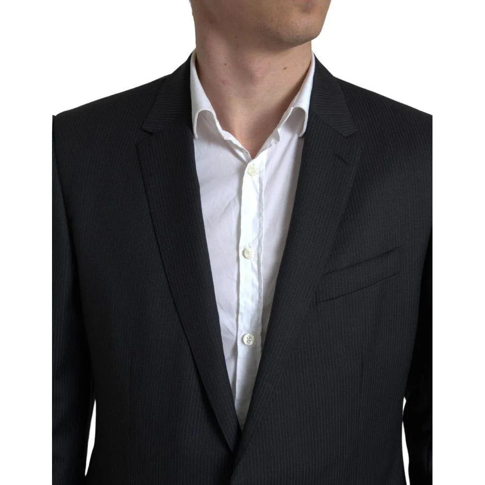 Dolce & Gabbana Elegant Black Two-Piece Slim Fit Suit