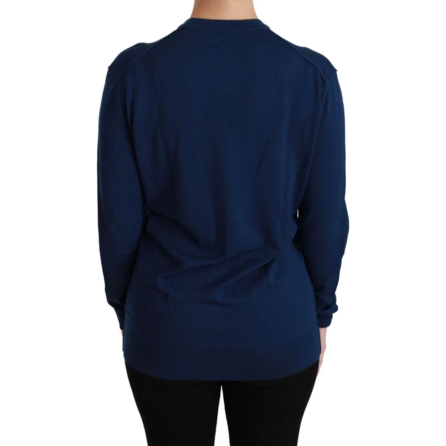 Dolce & Gabbana Elegant Blue Virgin Wool Cardigan