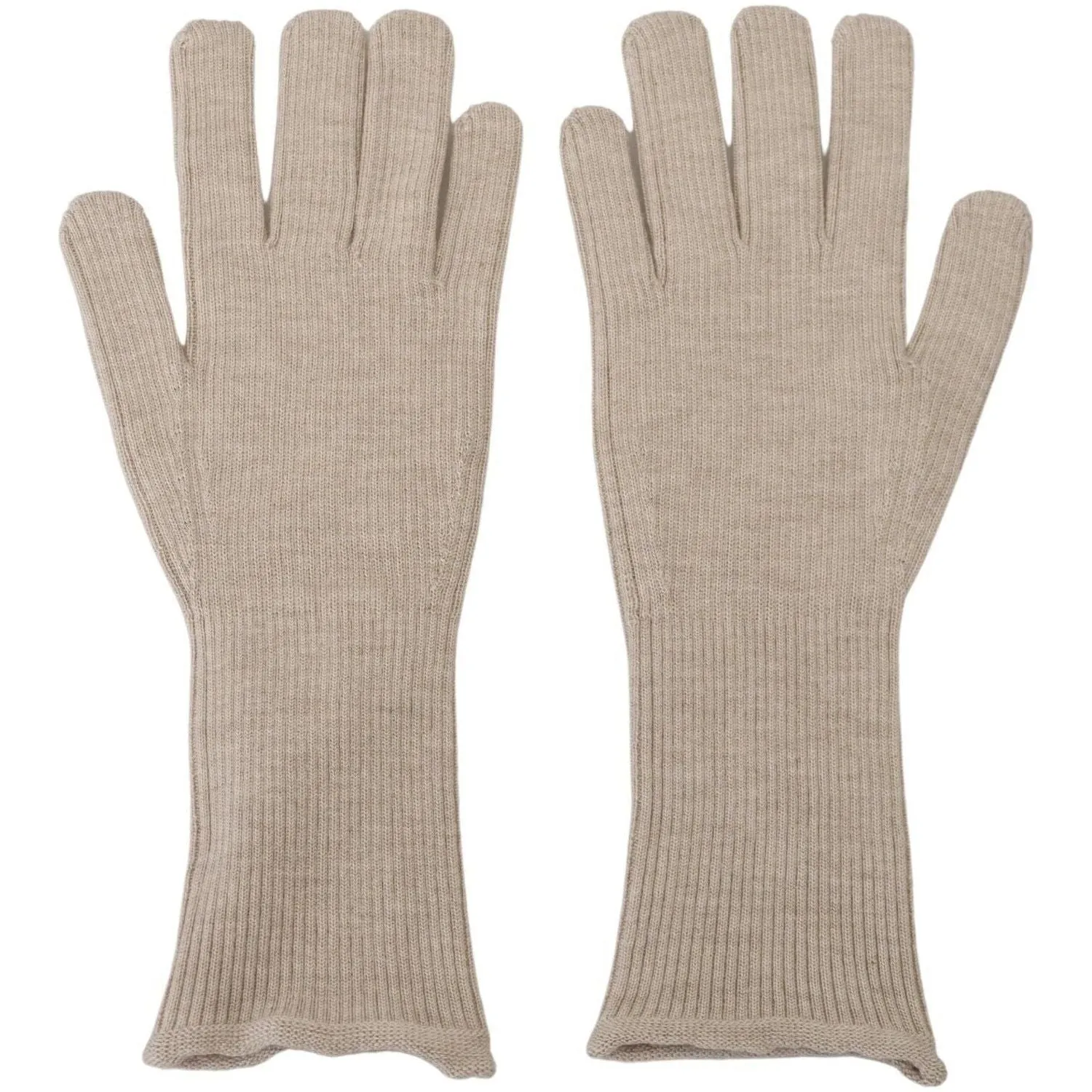 Dolce & Gabbana Elegant Ivory Cashmere-Silk Blend Gloves