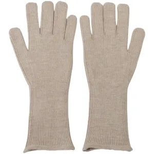 Dolce & Gabbana Elegant Ivory Cashmere-Silk Blend Gloves