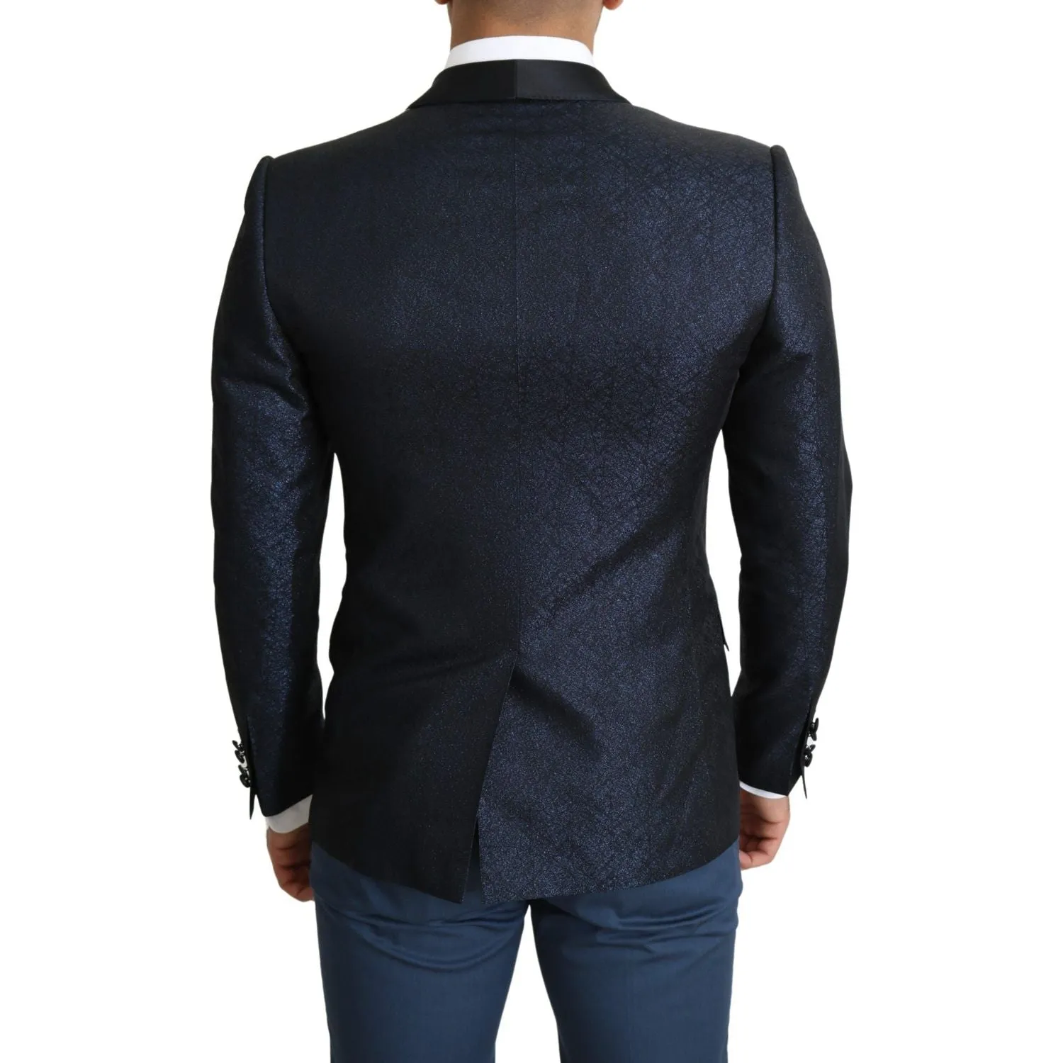 Dolce & Gabbana Elegant Martini Blue Slim Fit Blazer