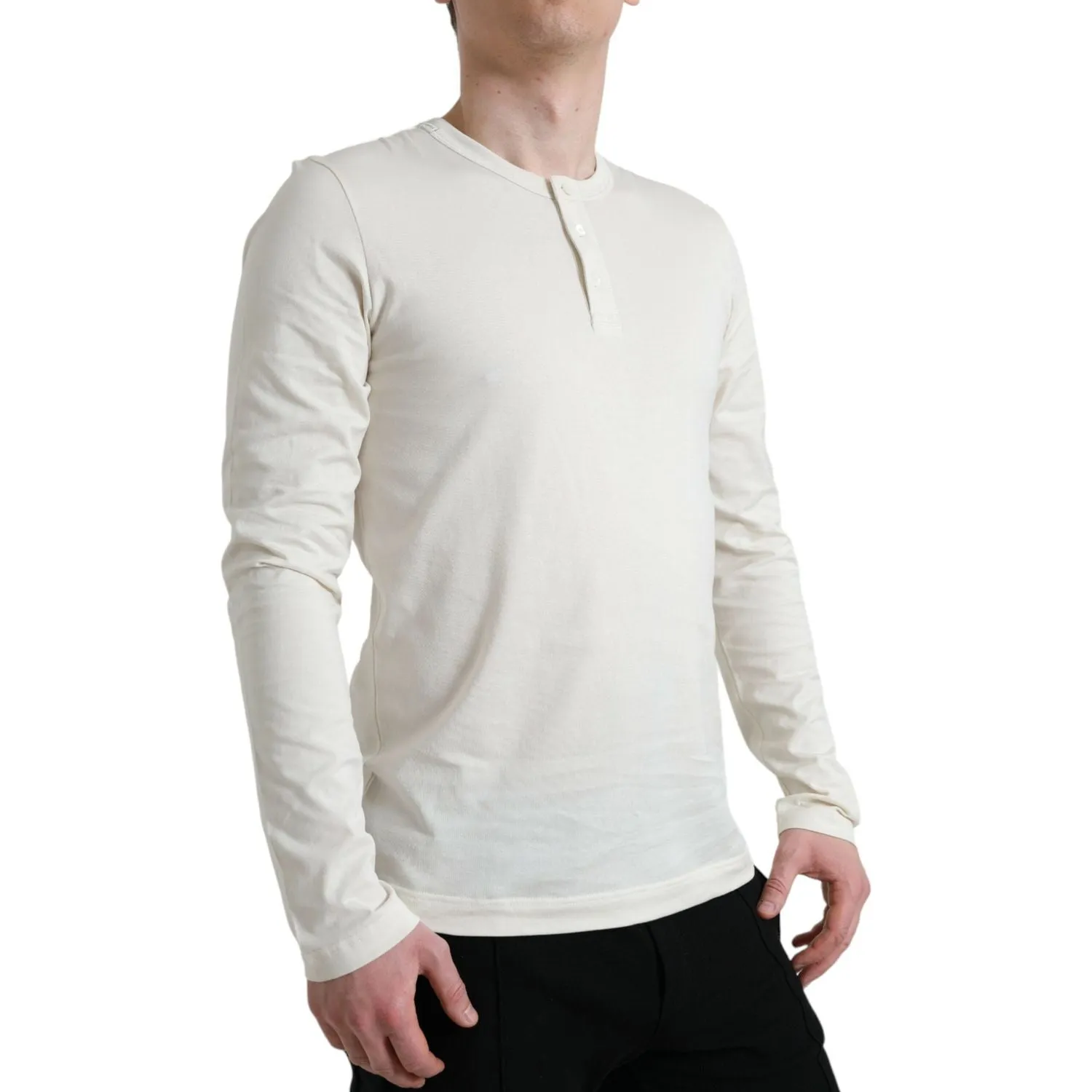 Dolce & Gabbana Elegant Off White Cotton Sweater