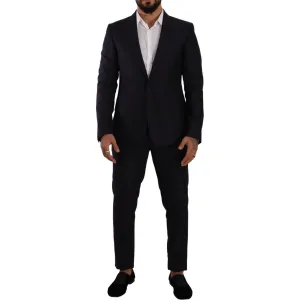 Dolce & Gabbana Elegant Slim Fit Wool Silk Cashmere Men's Suit