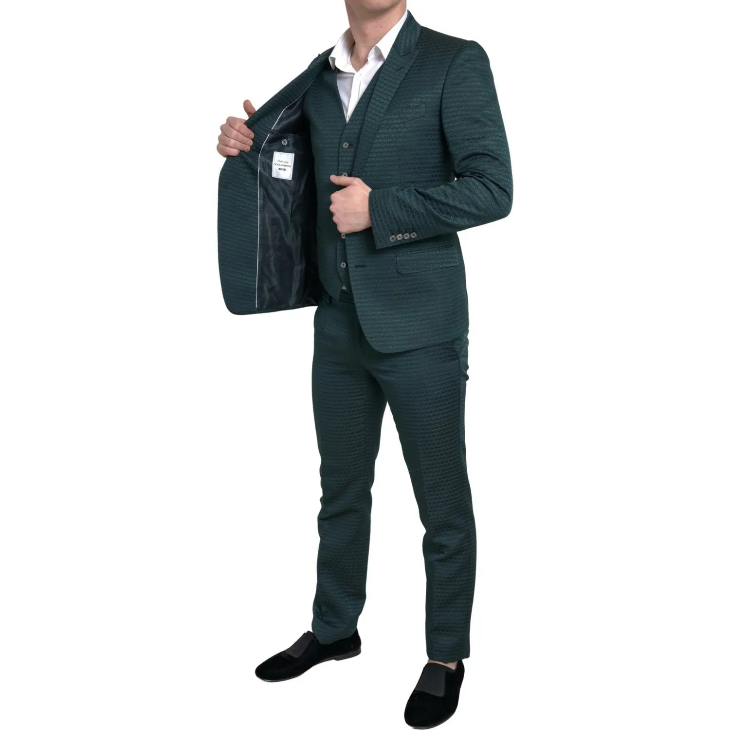 Dolce & Gabbana Emerald Elegance Slim Fit 3-Piece Suit