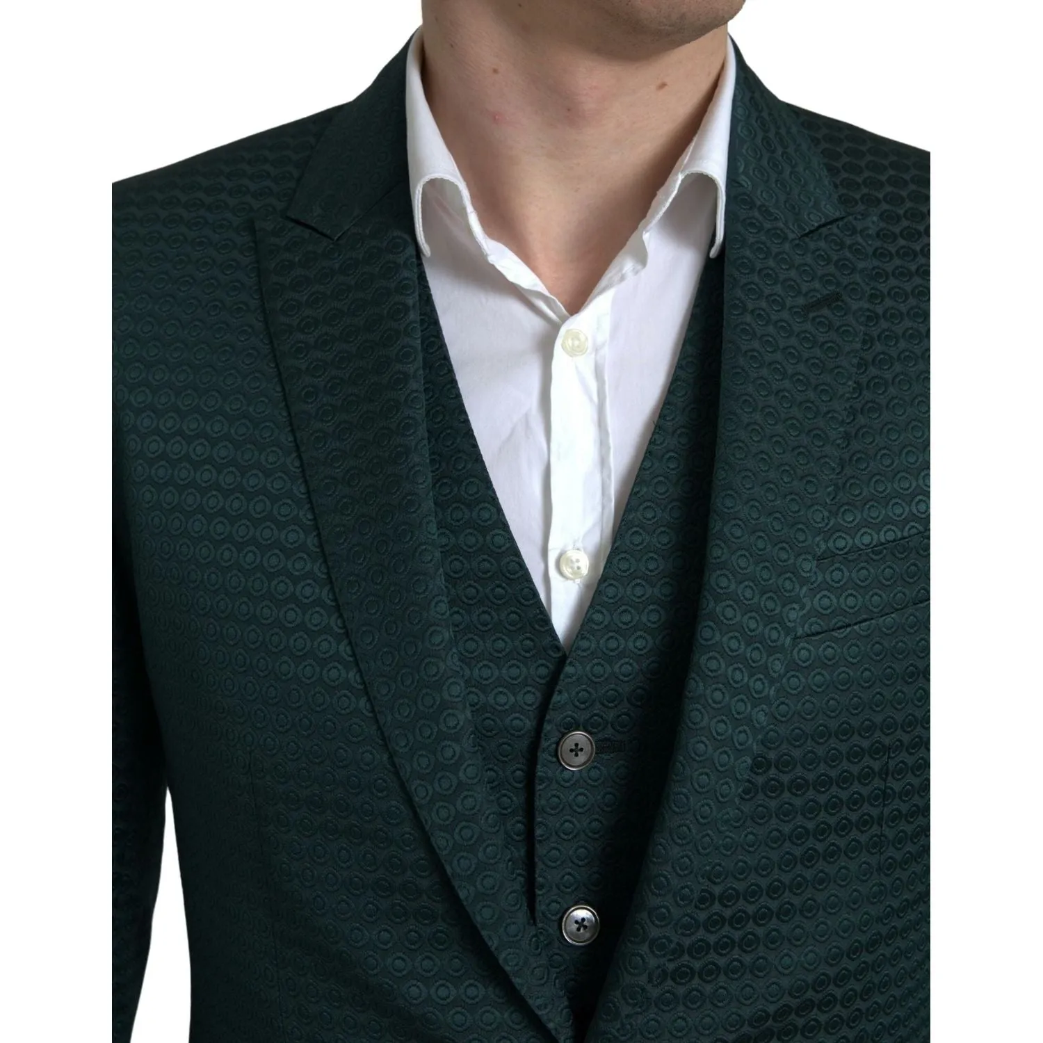 Dolce & Gabbana Emerald Elegance Slim Fit 3-Piece Suit