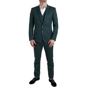 Dolce & Gabbana Emerald Elegance Slim Fit 3-Piece Suit