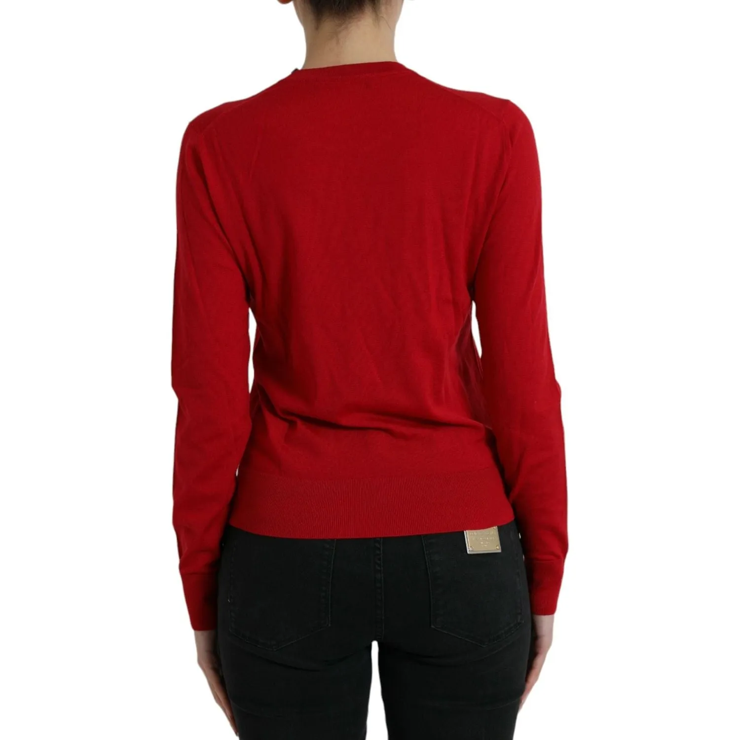 Dolce & Gabbana Radiant Red Wool Pullover Sweater