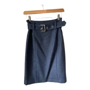 Dubarry Wool Blue Straight Skirt UK Size 6 BNWT