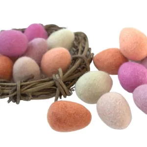 Felt Easter Eggs- Pink & Peach Mix