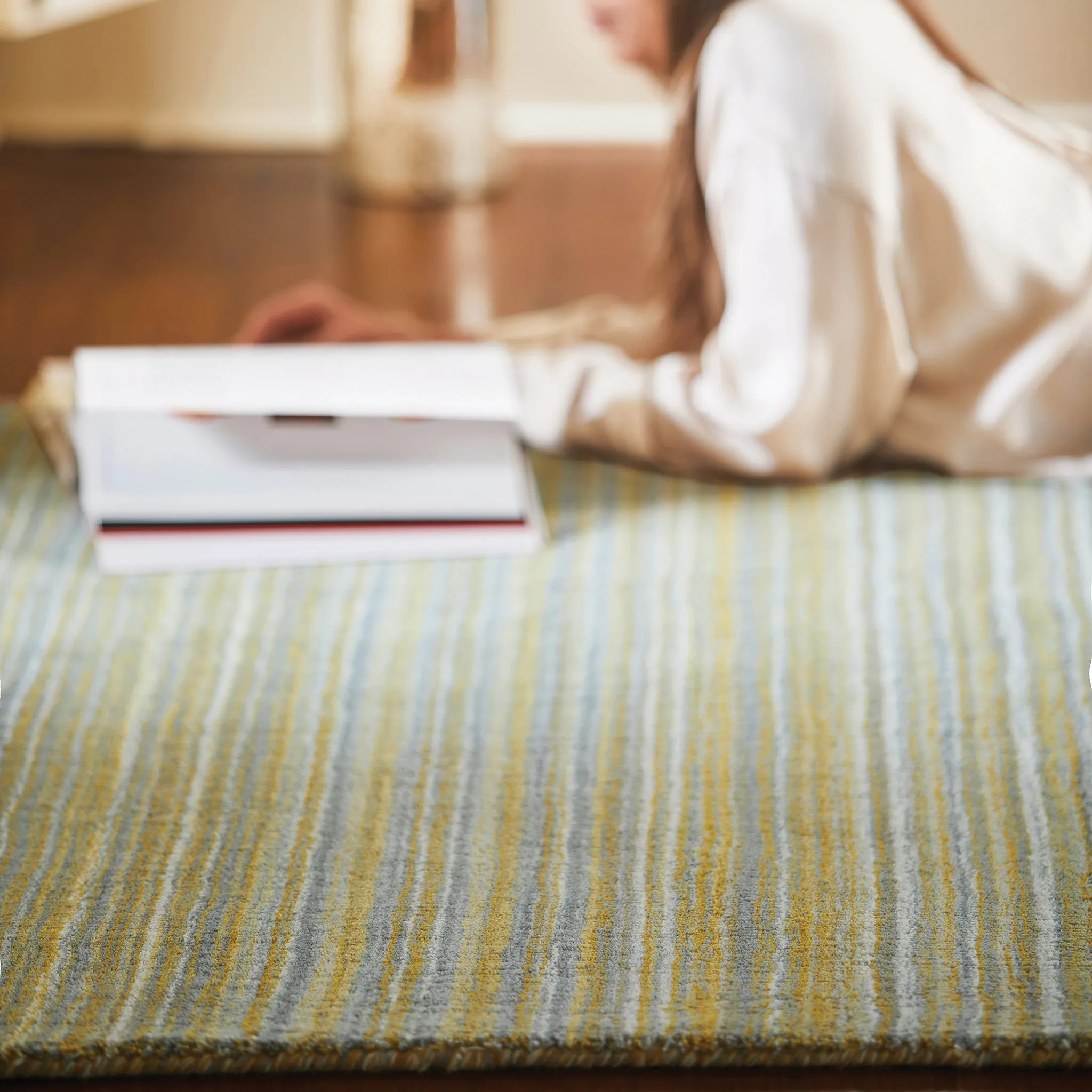 Fine Stripes Rug Ochre