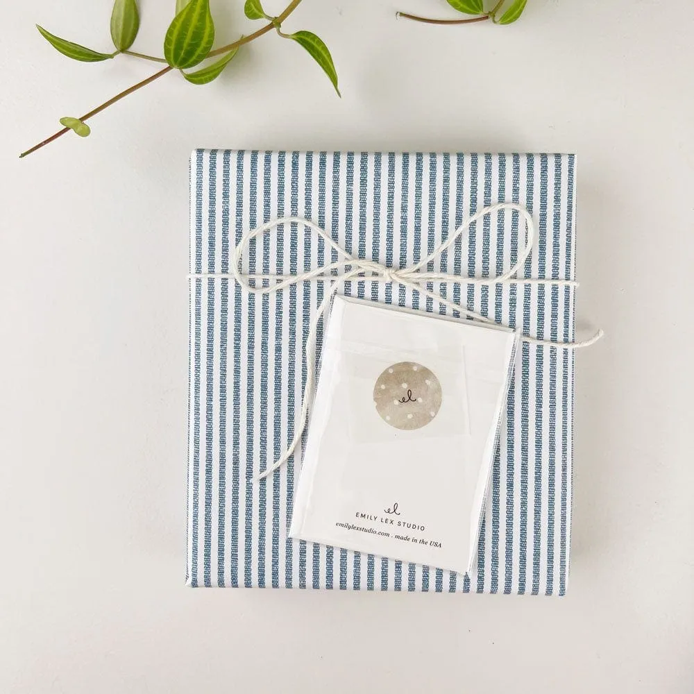 gingham gift mini notecard