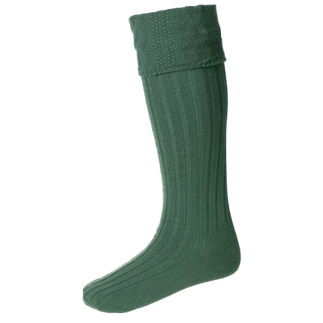 Glenmore Wool Kilt Hose - Ancient Green by House of Cheviot