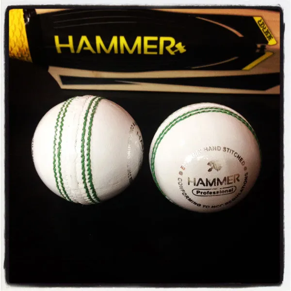 Hammer Pro White Cricket Ball - Senior Size (Pack of 1)