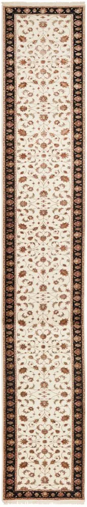 INDIAN HANDMADE FINE WOOL & SILK RUG -615X81CM