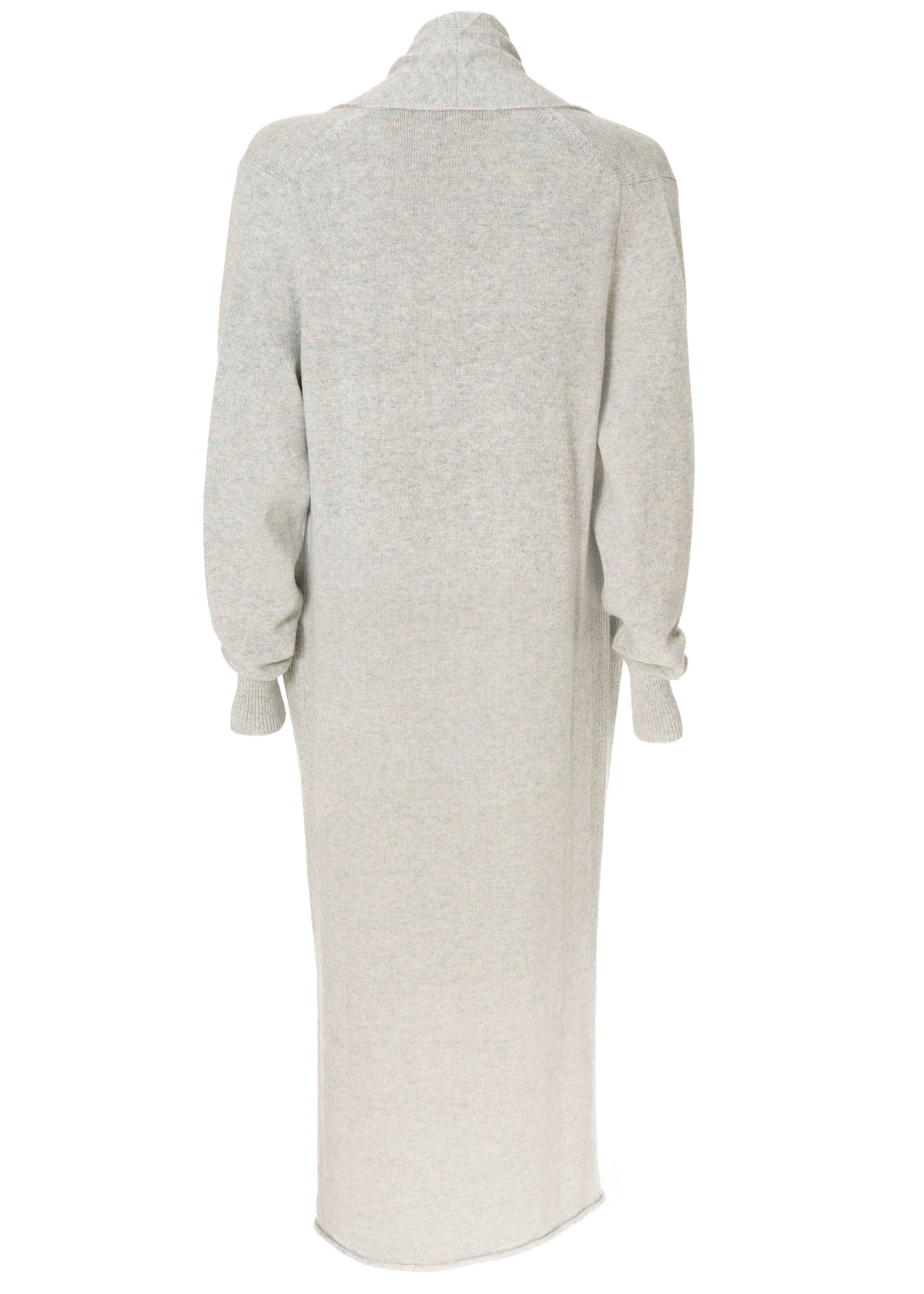 Jess Silver Grey Wool Long Cardigan