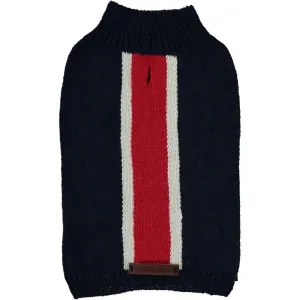 Knitted Striped Dog Sweater by Baker & Bray - Navy/Red