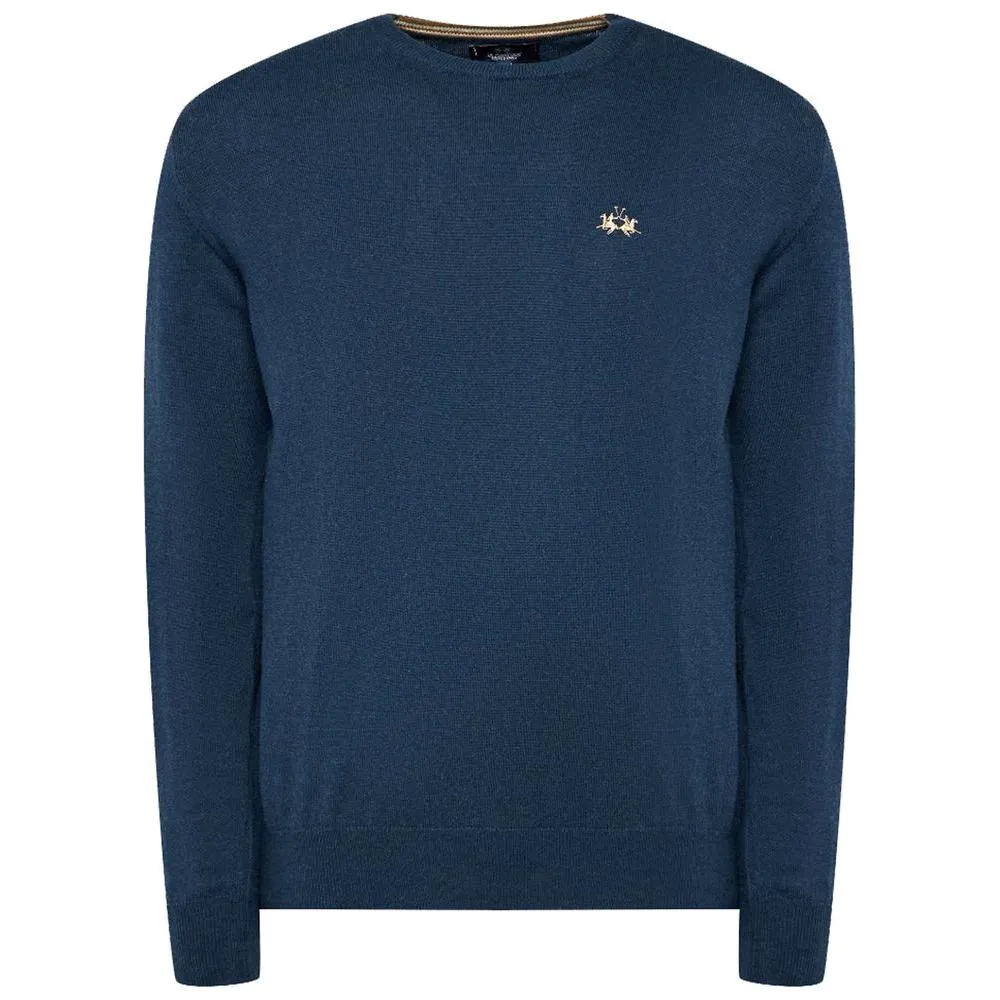 La Martina Light Blue Cotton Sweater