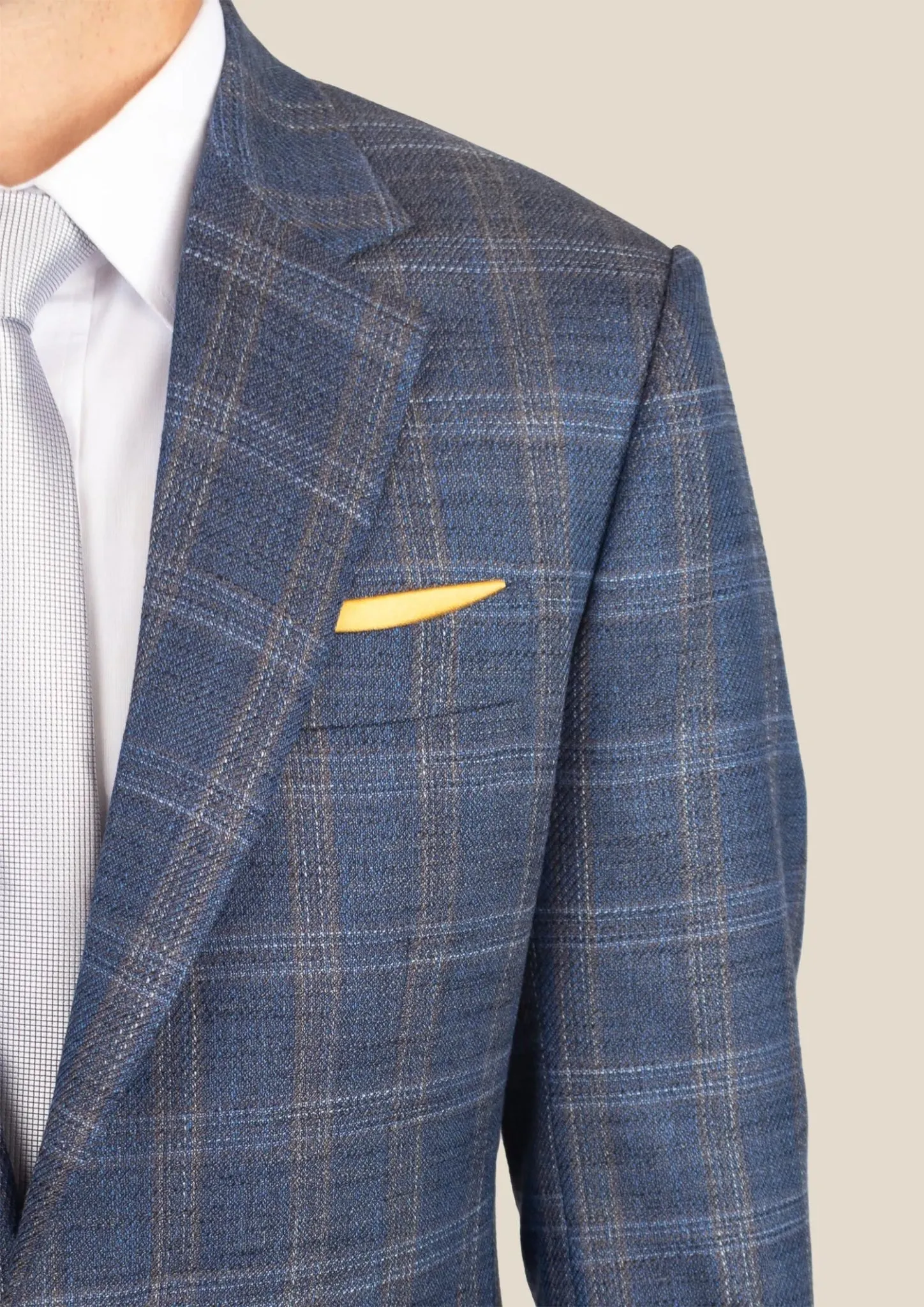 Lafayette Deep Cobalt Blue Plaid Jacket