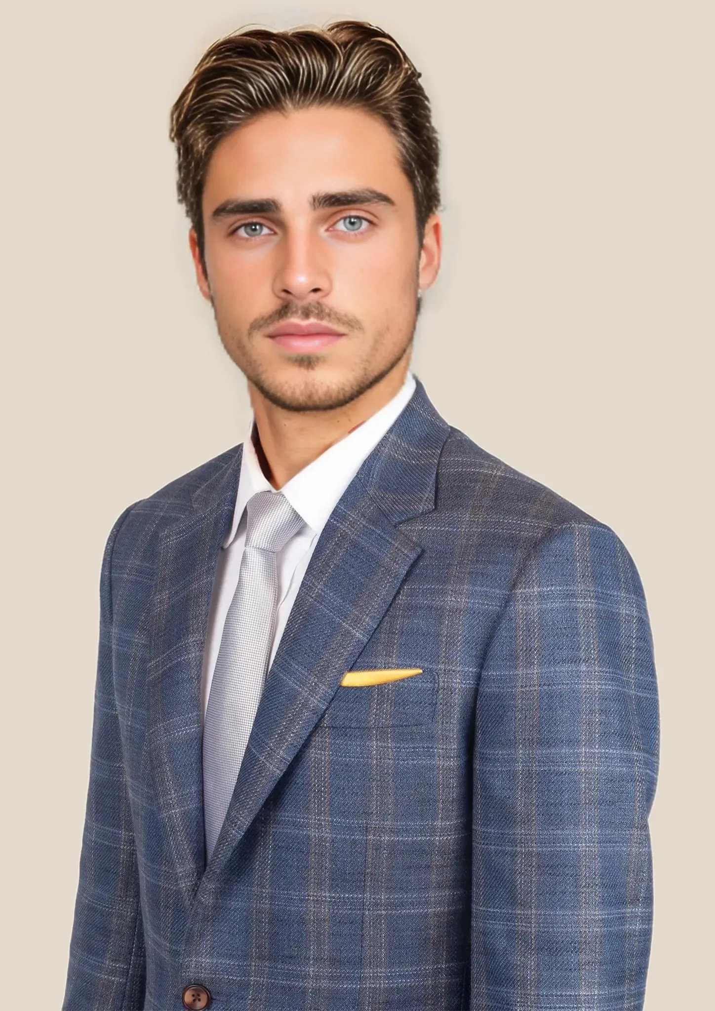 Lafayette Deep Cobalt Blue Plaid Jacket