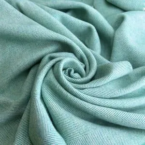 Lambswool Throw - Spearmint Herringbone