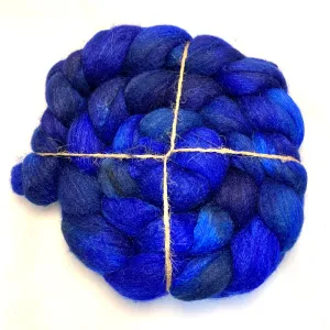 Laurelhurst Roving 4oz: Steller's Jay ~ Superfine Merino, Silk, Yak