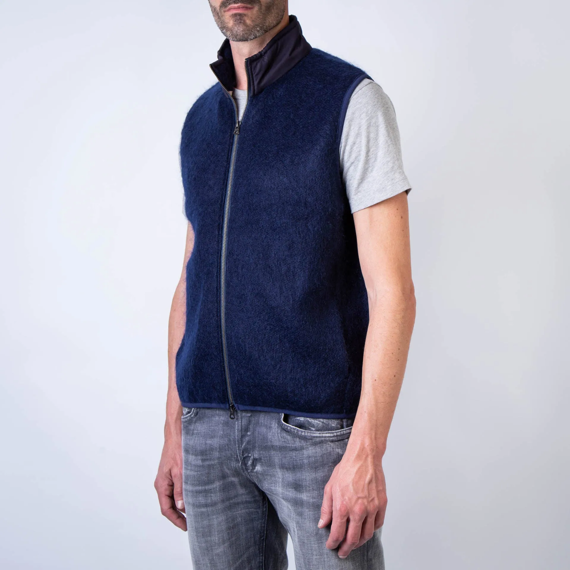 NANAMICA GILET S24FN030E NAVY BLUE