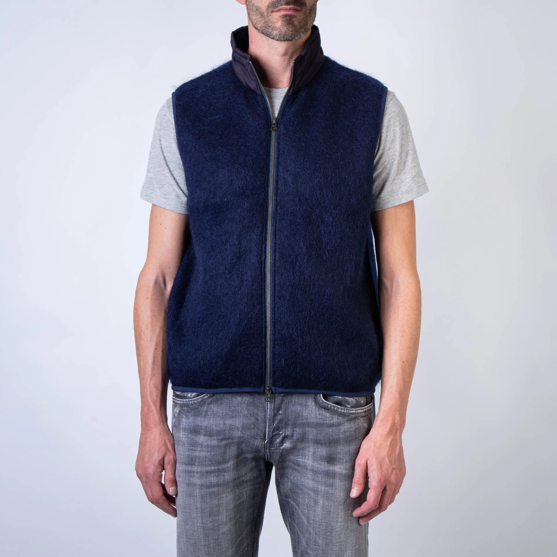 NANAMICA GILET S24FN030E NAVY BLUE