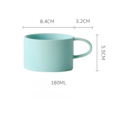 Nordic Colorful Elegant Matte Coffee Mugs